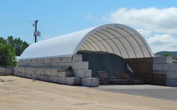 42'Wx60'Lx21'3"H wall mount quonset shed